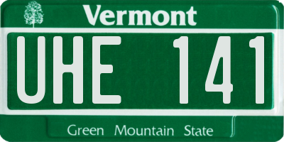 VT license plate UHE141