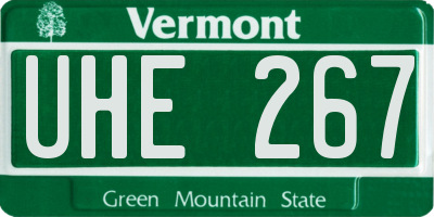 VT license plate UHE267