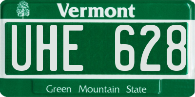 VT license plate UHE628