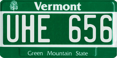 VT license plate UHE656
