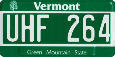 VT license plate UHF264