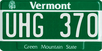 VT license plate UHG370