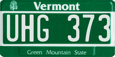 VT license plate UHG373
