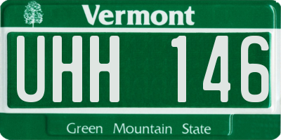 VT license plate UHH146