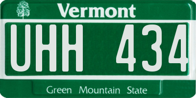 VT license plate UHH434