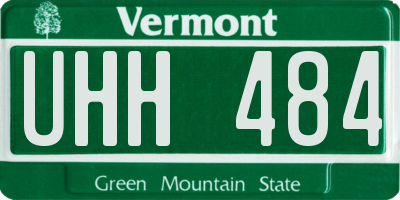 VT license plate UHH484