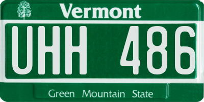 VT license plate UHH486