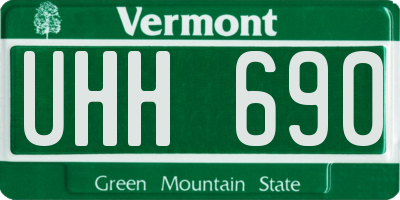 VT license plate UHH690