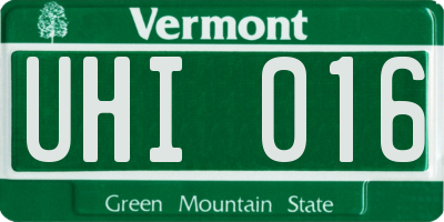 VT license plate UHI016