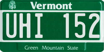 VT license plate UHI152