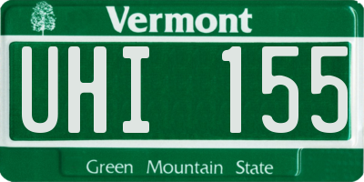 VT license plate UHI155