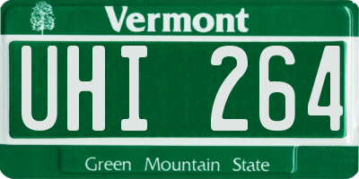 VT license plate UHI264