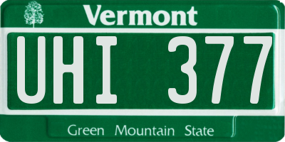 VT license plate UHI377