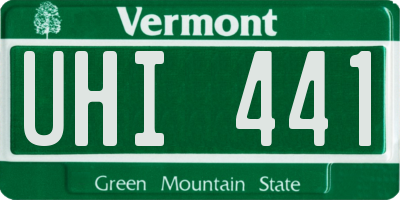 VT license plate UHI441
