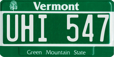 VT license plate UHI547
