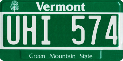 VT license plate UHI574