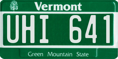 VT license plate UHI641