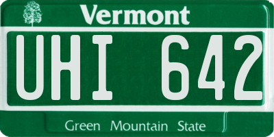 VT license plate UHI642