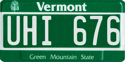 VT license plate UHI676