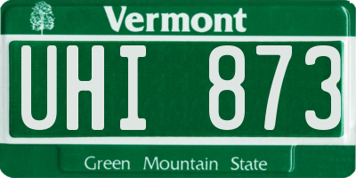 VT license plate UHI873