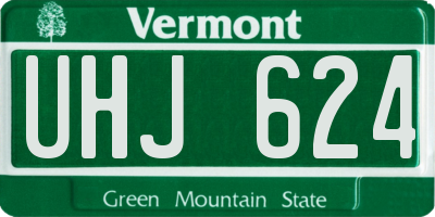 VT license plate UHJ624