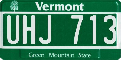 VT license plate UHJ713