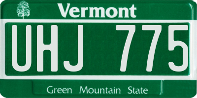 VT license plate UHJ775