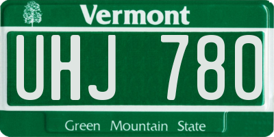 VT license plate UHJ780