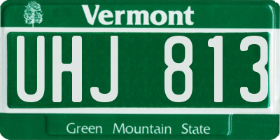 VT license plate UHJ813