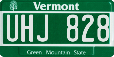 VT license plate UHJ828