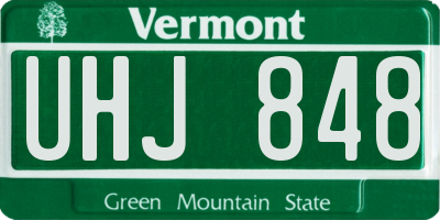 VT license plate UHJ848