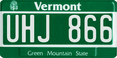 VT license plate UHJ866