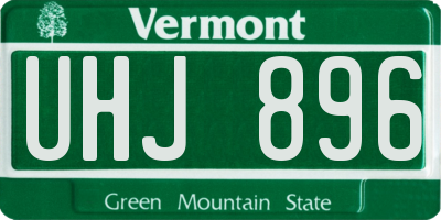 VT license plate UHJ896