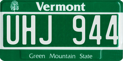 VT license plate UHJ944