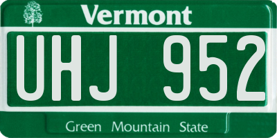 VT license plate UHJ952