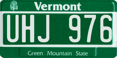 VT license plate UHJ976