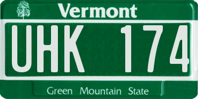 VT license plate UHK174