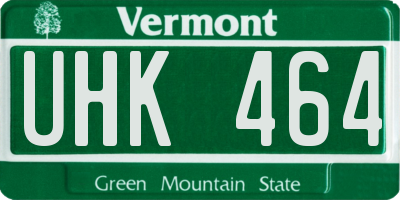 VT license plate UHK464