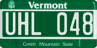 VT license plate UHL048