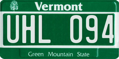 VT license plate UHL094