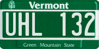 VT license plate UHL132