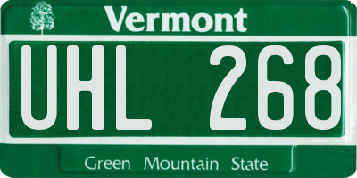 VT license plate UHL268