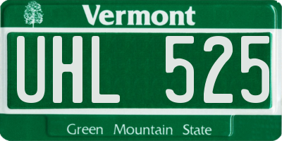 VT license plate UHL525