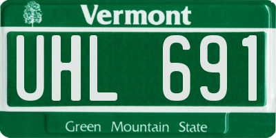 VT license plate UHL691