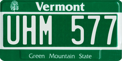VT license plate UHM577