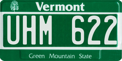 VT license plate UHM622