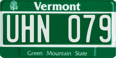 VT license plate UHN079