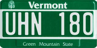 VT license plate UHN180