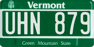 VT license plate UHN879