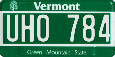 VT license plate UHO784